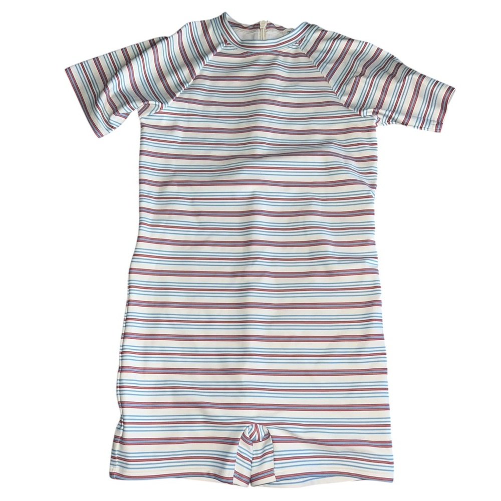 Kids Short-Sleeve Striped Swim Rashguard - Multi-Color